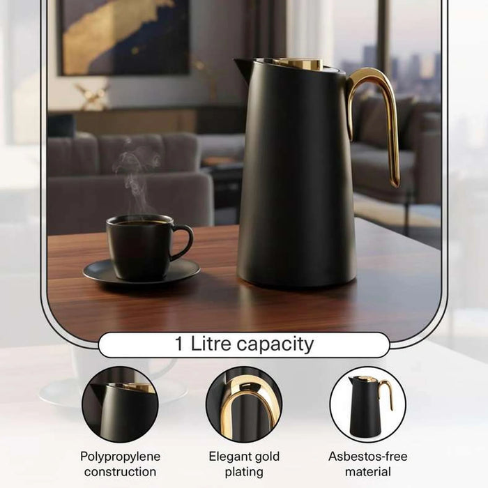 Inaya Vacuum Flask 1L -Black