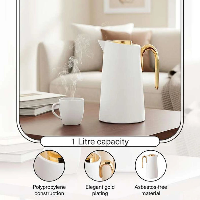 Inaya Vacuum Flask 1L -White