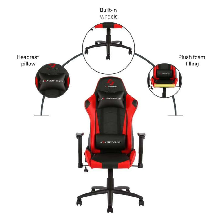 Indigo Gaming Chair - Black & Red