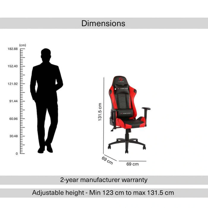 Indigo Gaming Chair - Black & Red