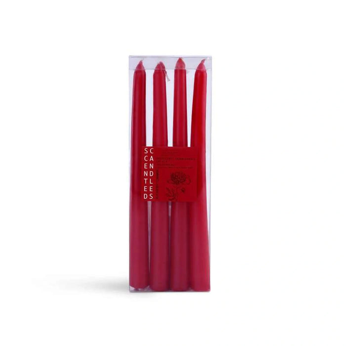 Indulgence Blackberry Cinnamon 4 -Piece Taper Candle Dia2X24Cm - 6 Hrs