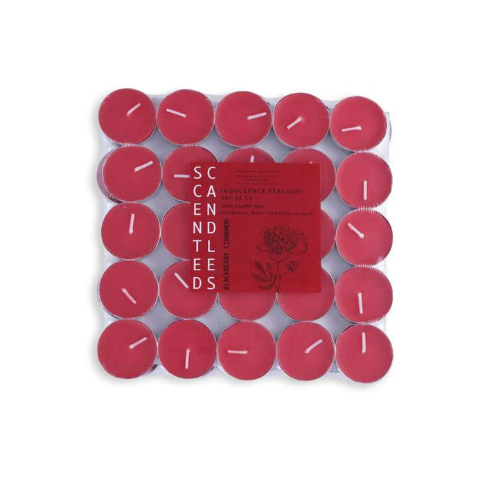 Indulgence Blackberry Cinnamon 50 -Piece Tealight Candle - 2.5 Hrs