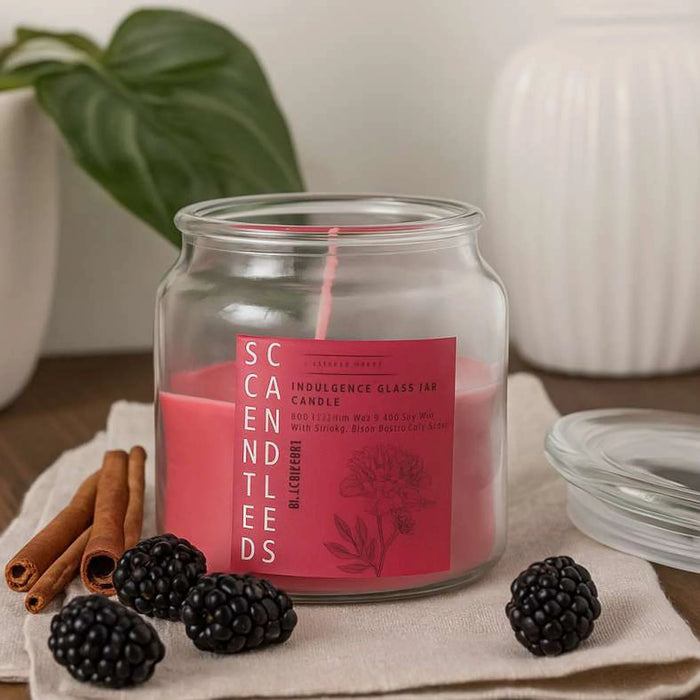 Indulgence Blackberry Cinnamon Jar Candle 280Gm - 20 Hrs