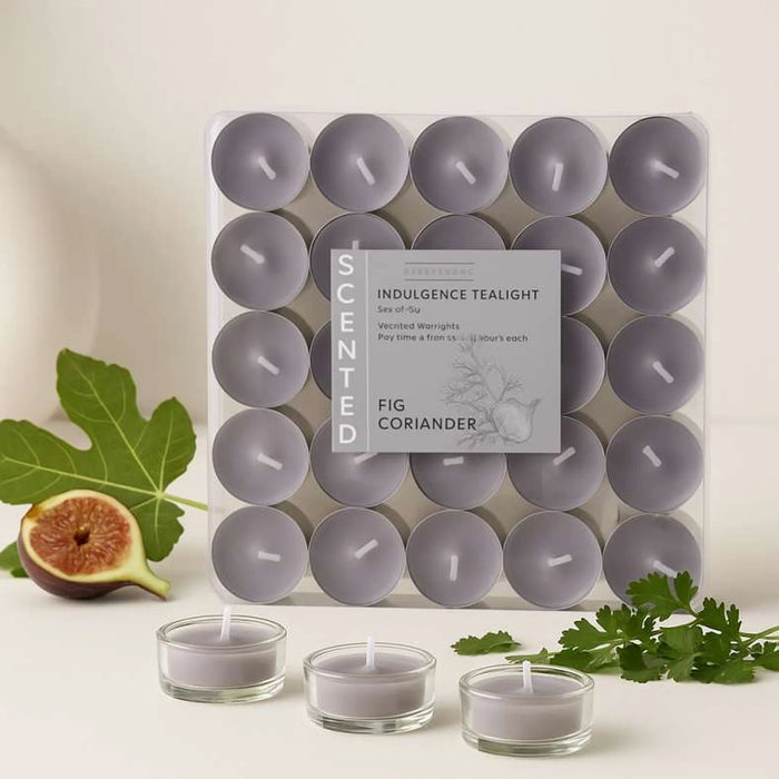 Indulgence Fig Coriander 50 -Piece Tealight Candle - 2.5 Hrs