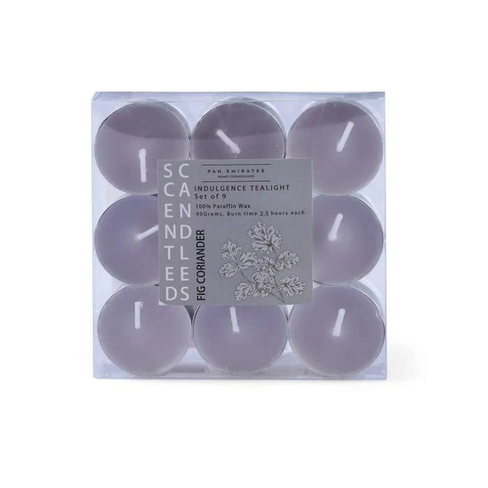 Indulgence Fig Coriander 9 -Piece Tealight Candle - 2.5 Hrs