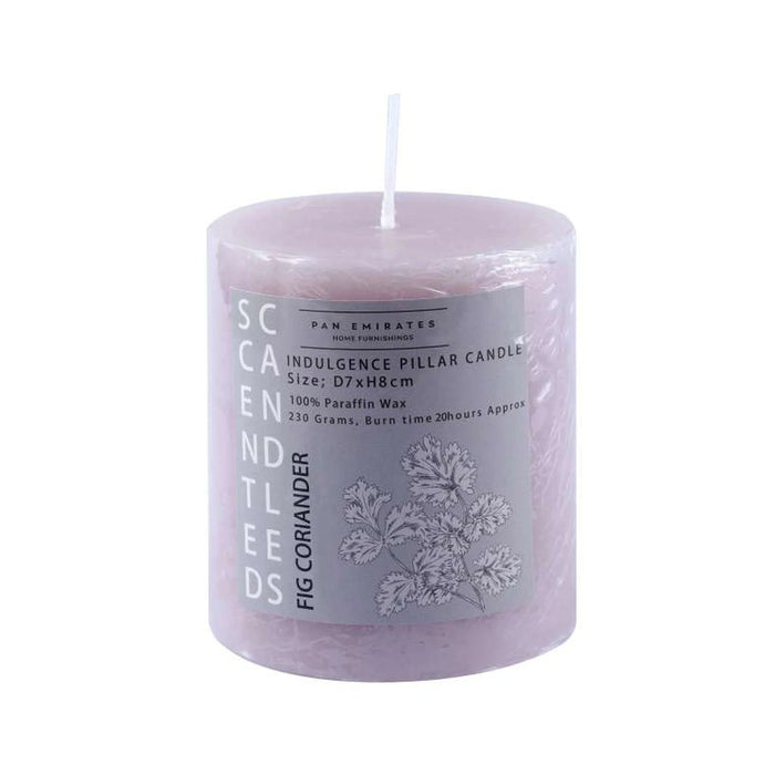 Indulgence Fig Coriander Pillar Candle Dia7X8Cm - 25 Hrs