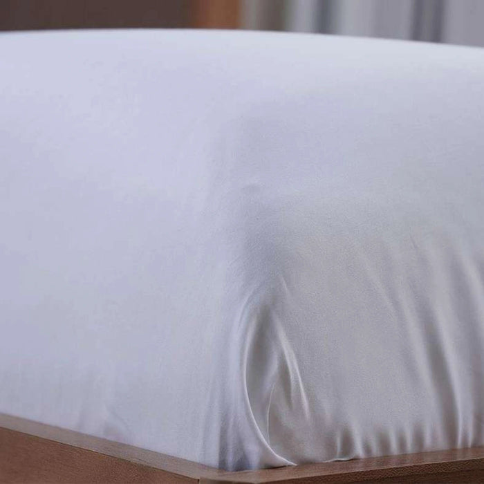Indulgence Fitted Sheet 200X200+33cm-White Pan Home