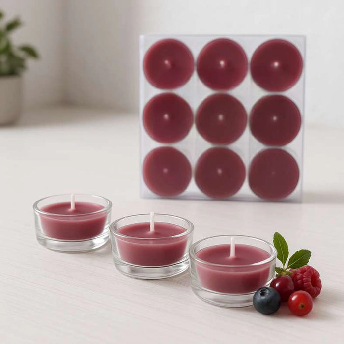 Indulgence Mulled Berries 9-Piece Tealight Candles - 2.5 Hrs
