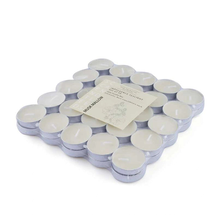 Indulgence Musk Mallow 50 - Piece Tealight Candle - 2.5 Hrs Pan Home