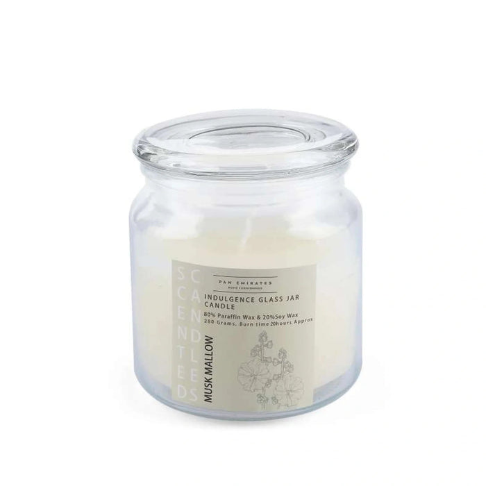 Indulgence Musk Mallow Jar Candle 280Gm - 20 Hrs Pan Home