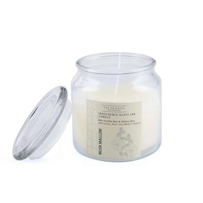 Indulgence Musk Mallow Jar Candle 280Gm - 20 Hrs Pan Home