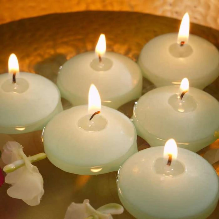Indulgence Ocean Breeze 6 -Piece Floating Candle Dia4X2.5Cm 20Gm- 4 Hrs