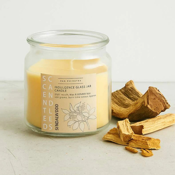 Indulgence Sandalwood Jar Candle 280Gm - 20 Hrs