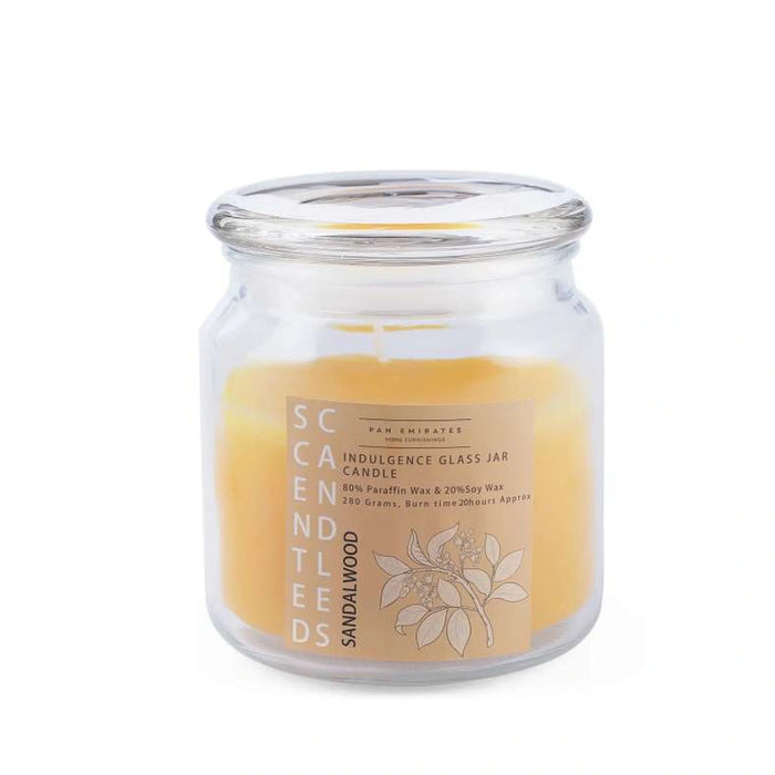 Indulgence Sandalwood Jar Candle 280Gm - 20 Hrs