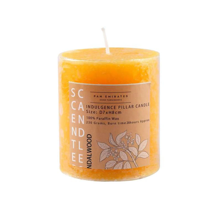 Indulgence Sandalwood Pillar Candle Dia7X8Cm - 25 Hrs