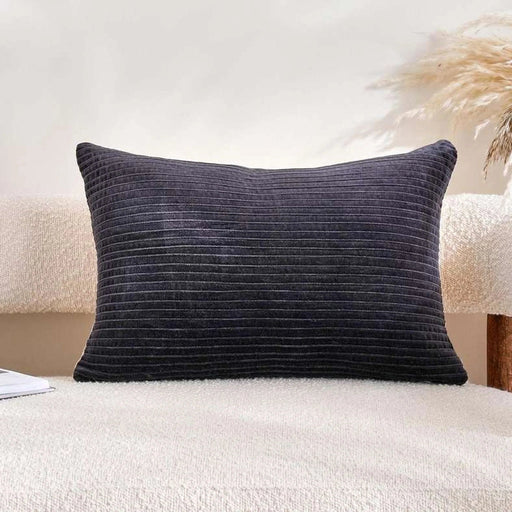 Indulgence Velvet Pleated Cushion Cover 35X50Cm - Pacific Blue Pan Home