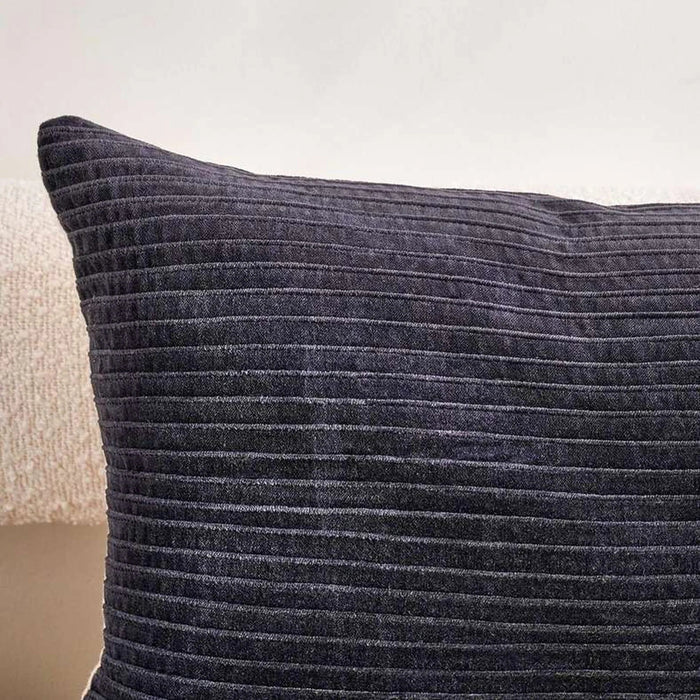 Indulgence Velvet Pleated Cushion Cover 35X50Cm - Pacific Blue Pan Home