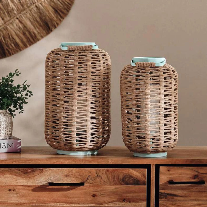 Ines Metal Lantern 24.8X24.8X49Cm - Brown