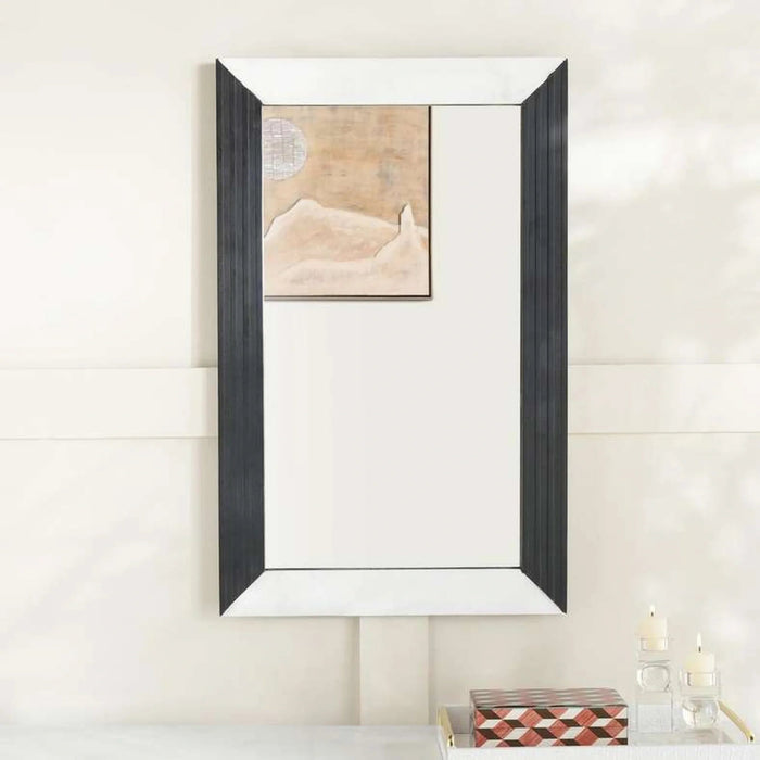 Infinity Console Mirror  - White & Black Pan Home