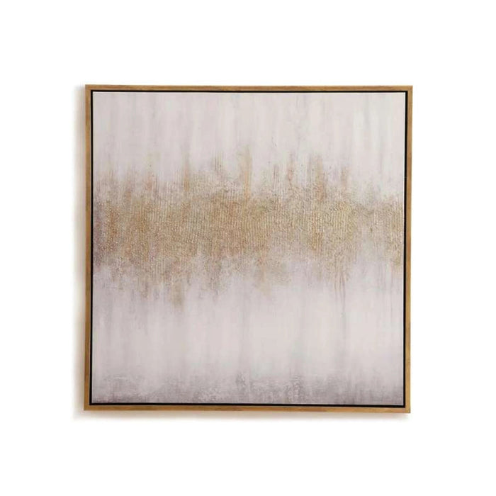 Interstellar World Framed Canvas Art - Gold Pan Home