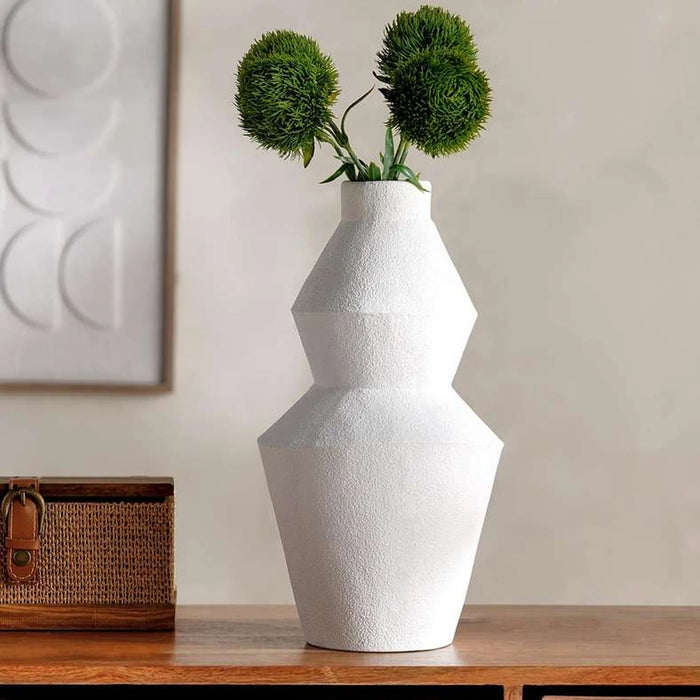 Irie Polyresin Decor Vase 21.5X21.5X40.5Cm - White