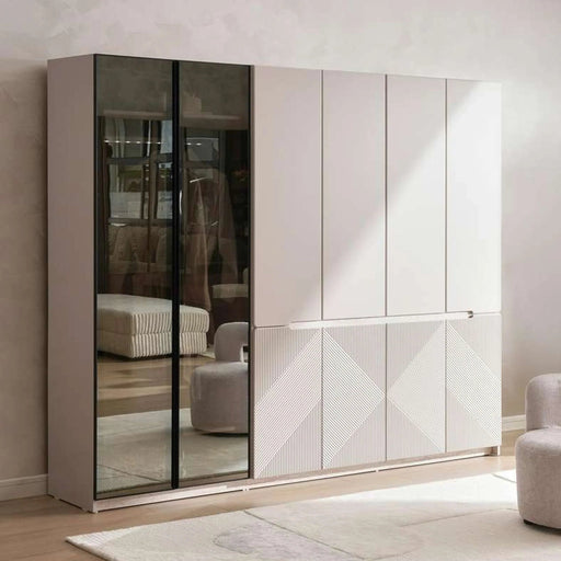 Irmav 6 Door Wardrobe - Cream Pan Home