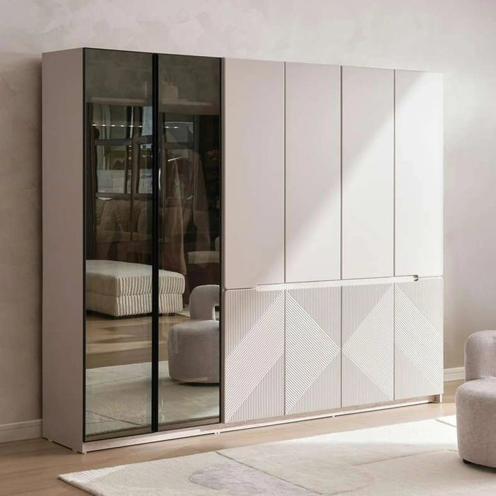 Irmav 6 Door Wardrobe - Cream Pan Home