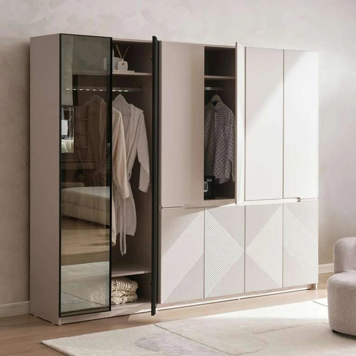 Irmav 6 Door Wardrobe - Cream Pan Home