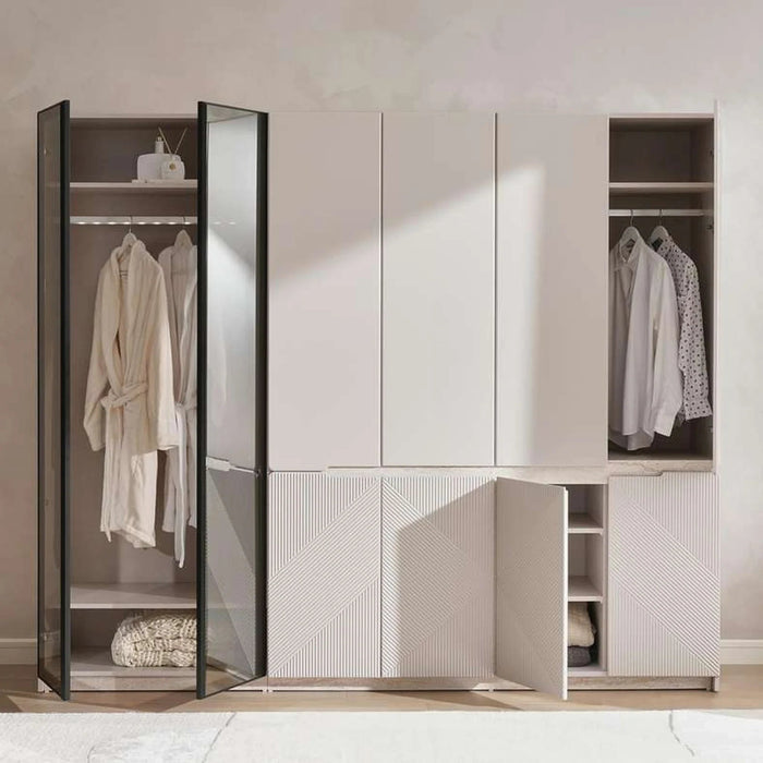Irmav 6 Door Wardrobe - Cream Pan Home