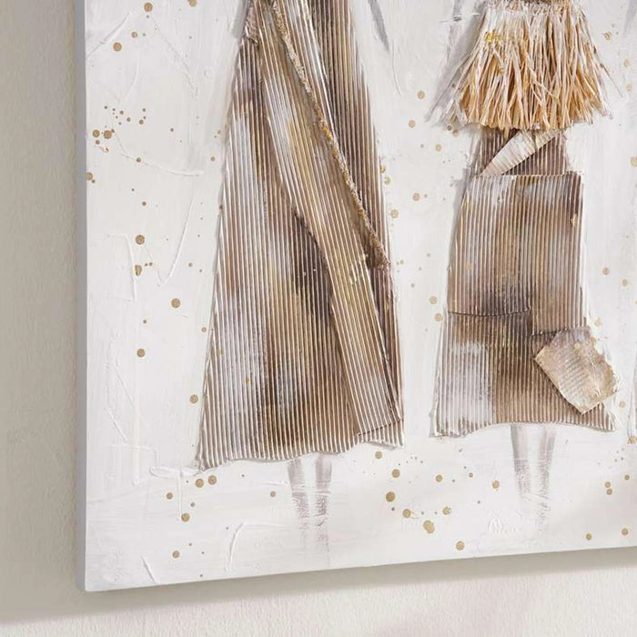 Irwin Hand Painted Canvas Wall Art 80X3X80Cm- Gold Pan Home