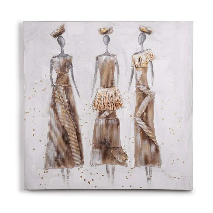 Irwin Hand Painted Canvas Wall Art 80X3X80Cm- Gold Pan Home