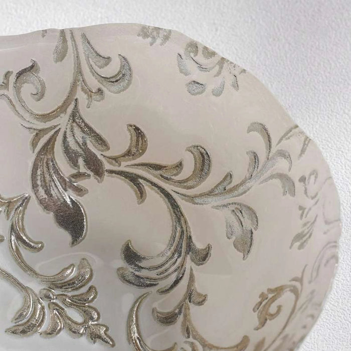 Isabel Glass Cereal Bowl Dia15X7Cm -Champagne & White