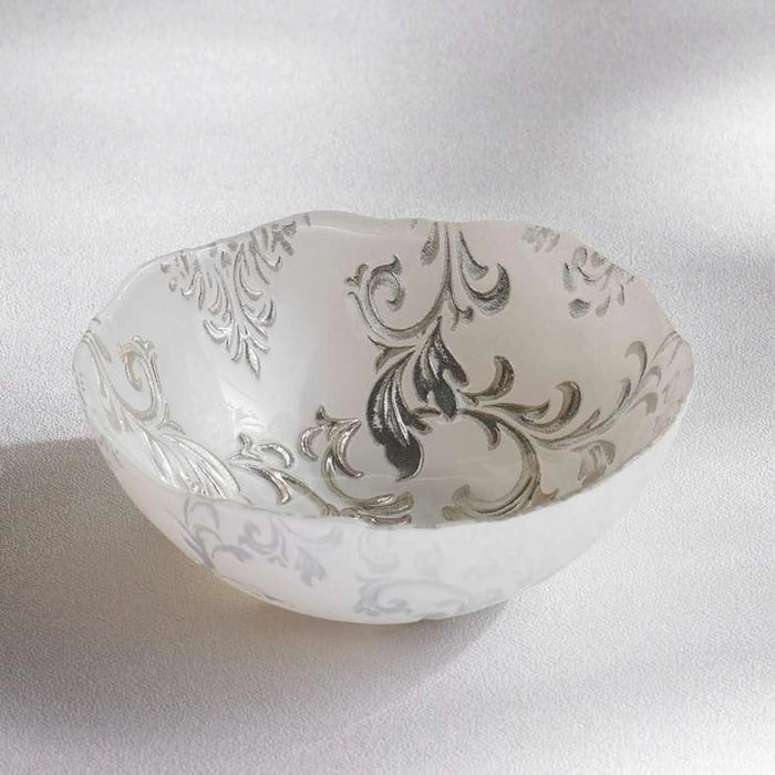 Isabel Glass Cereal Bowl Dia15X7Cm -Champagne & White
