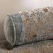 Isabella Embroidered Velvet Bolster 50X20Cm - Grey Pan Home