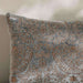 Isabella Embroidered Velvet Filled Cushion 35X60Cm - Grey Pan Home