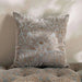 Isabella Embroidered Velvet Filled Cushion 45X45Cm - Grey Pan Home