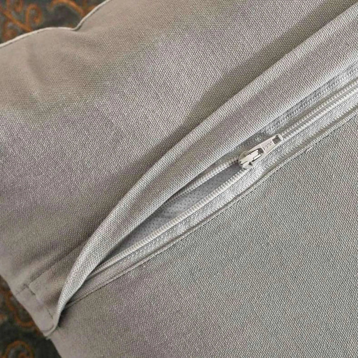 Isabella Embroidered Velvet Filled Cushion 45X45Cm - Grey Pan Home