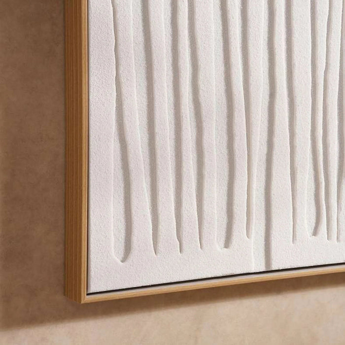 Isadora Hand Painted 3D Framed Wall Art 52X4.5X72Cm - Beige Pan Home