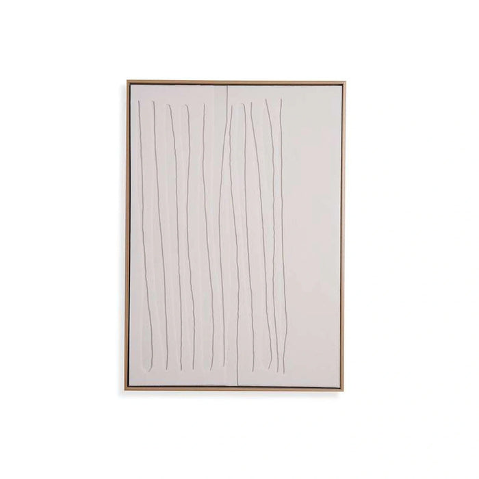 Isadora Hand Painted 3D Framed Wall Art 52X4.5X72Cm - Beige Pan Home