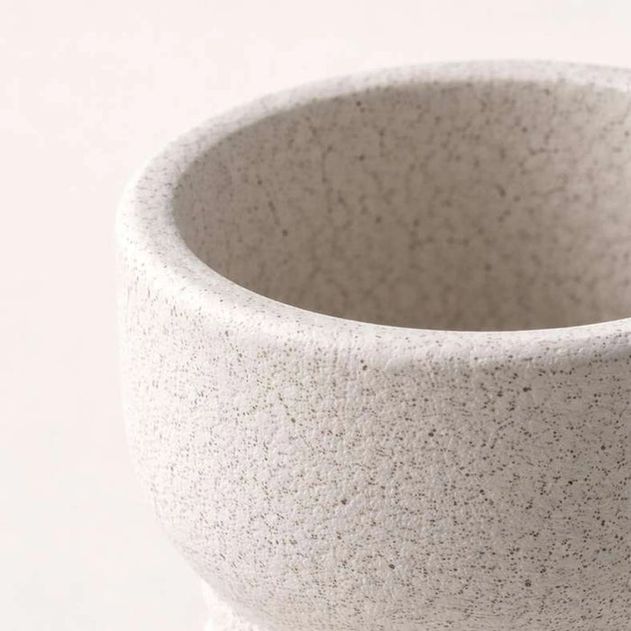 Ishi Terracotta Pillar Candle Holder 10X10X19Cm - White