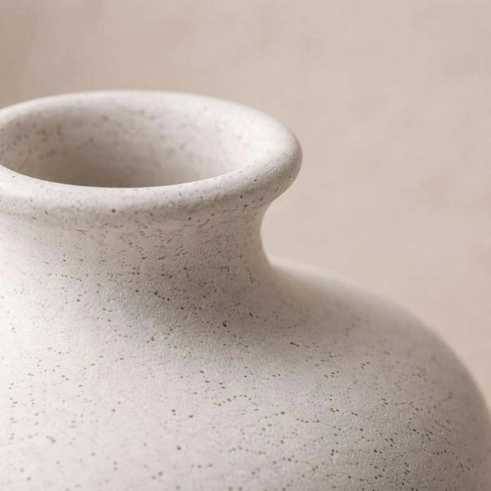 Ishi Terracotta Vase 12X12X12Cm - White