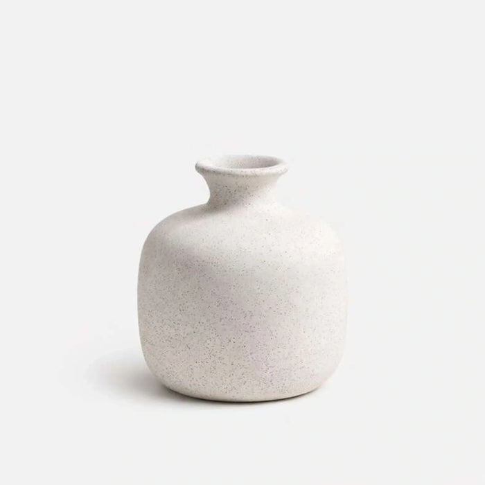 Ishi Terracotta Vase 12X12X12Cm - White