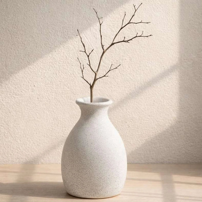 Ishi Terracotta Vase 14X14X23Cm - White