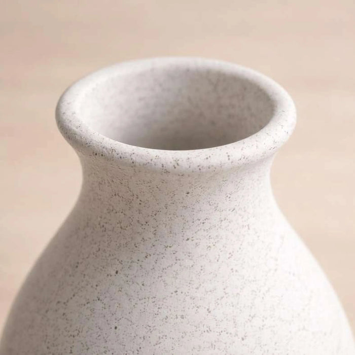 Ishi Terracotta Vase 14X14X23Cm - White