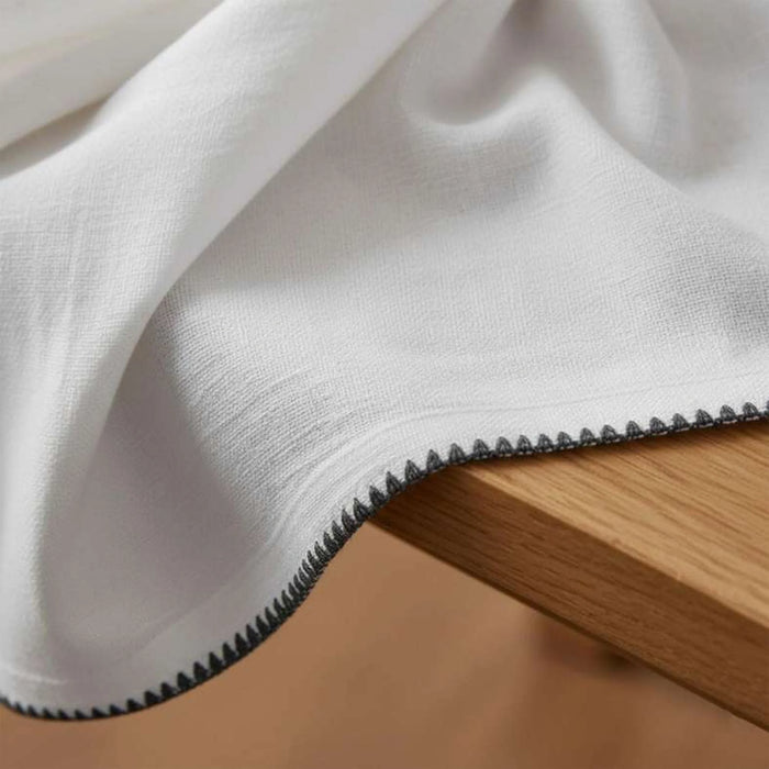 Islay  Blanket Stitched 6 Piece Napkin Set 45X45Cm - Grey