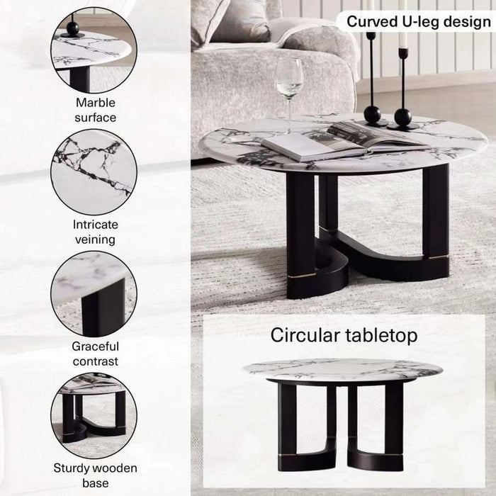 Itami Coffee Table Marble - Black White