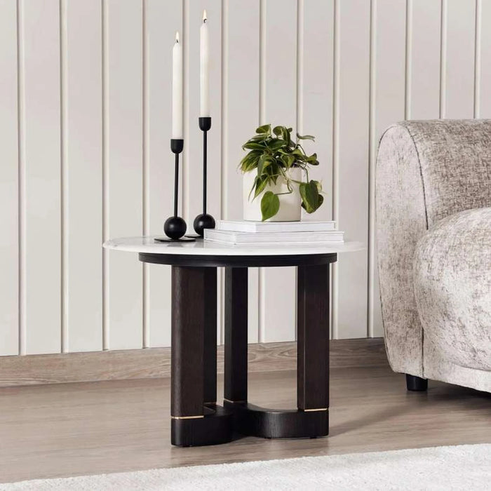 Itami End Table Marble - Black White