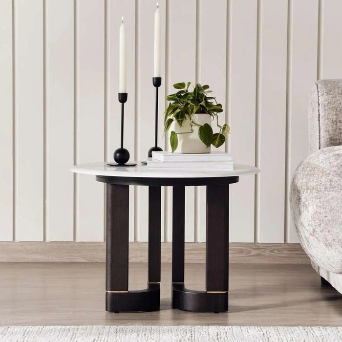 Itami End Table Marble - Black White
