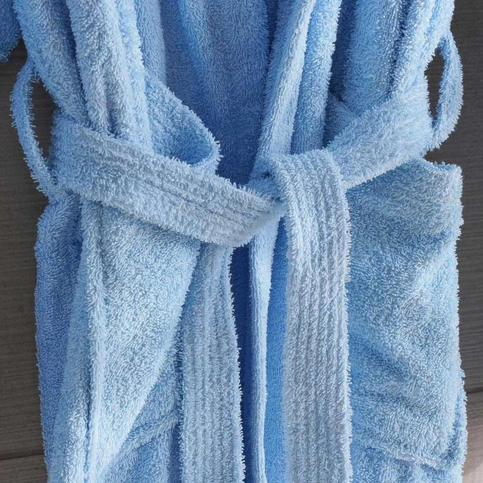 Iva Cotton Bathrobe Med/Large -Sky Blue Pan Home
