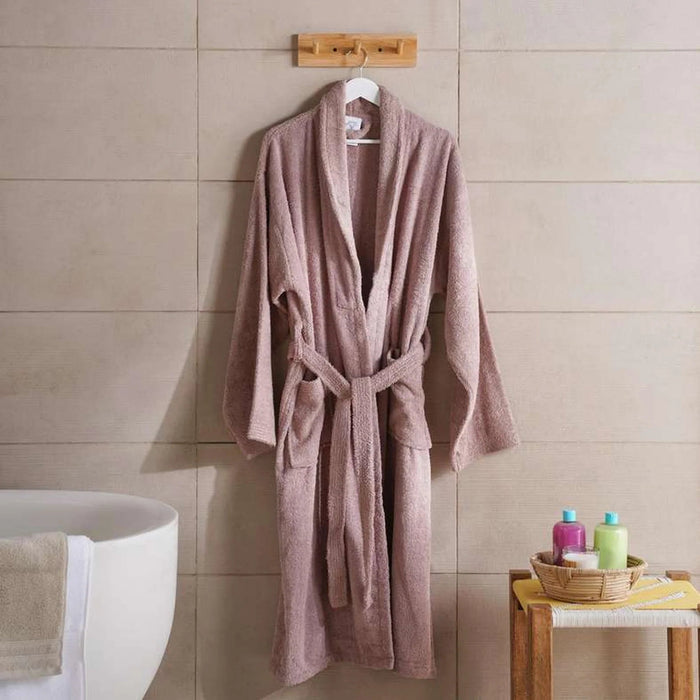 Iva Cotton Bathrobe Med/Large -Taupe Pan Home
